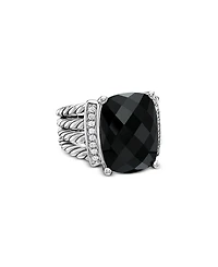Wheaton Ring with Black Onyx and Diamonds