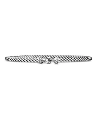 Cable Buckle Bracelet with Diamonds, 3mm