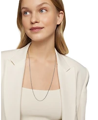 Box Chain Slider Necklace in Sterling Silver, 1.7mm