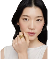 Stax Five Row Ring 18K Yellow Gold with Diamonds, 15mm
