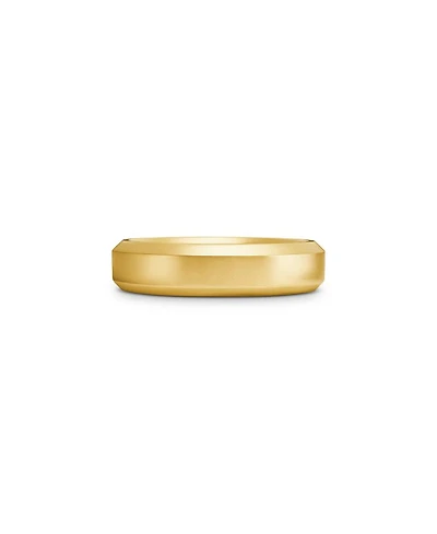Men's 18K Yellow Gold Wedding Beveled Bands