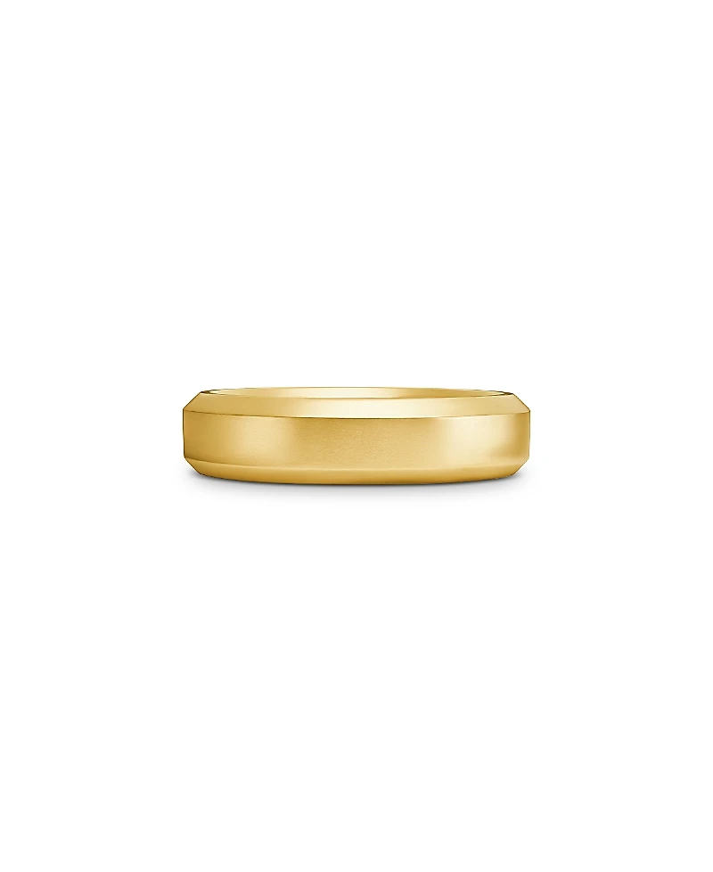 David Yurman Men's 18K Yellow Gold Beveled Polished Band