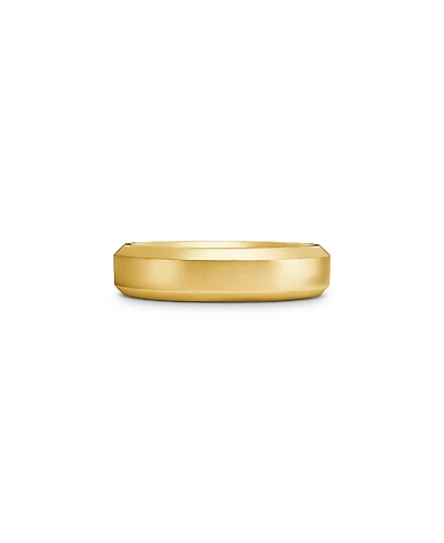 David Yurman Men's 18K Yellow Gold Beveled Polished Band