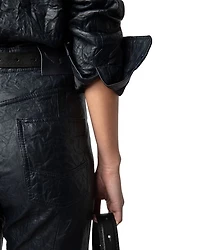 Taska Cuir Froisse Leather Shirt