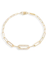 18K Gold Maillon Diamond Pavé Small Link Bracelet