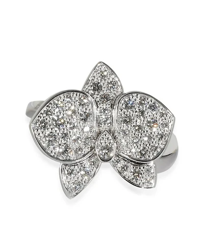Caresse d'Orchidees 18K White Gold Fashion Ring