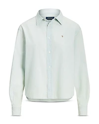 Button Front Linen Chambray Shirt