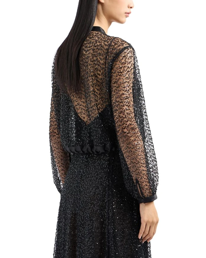 Sheer Sequin Jacket