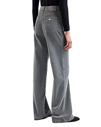 Velvet Wide Leg Jeans Grey