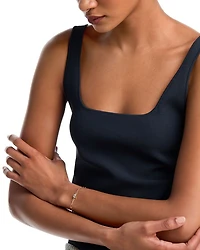 14K Yellow Gold Lab Grown Diamond Paperclip Bracelet