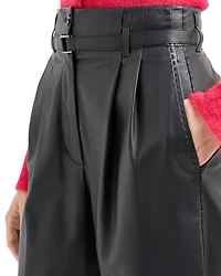 Belted Leather Pants