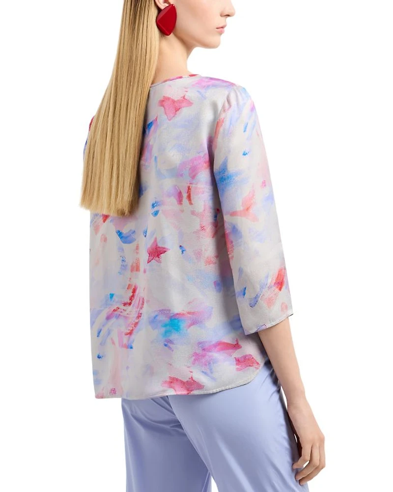 Watercolor Star Print Top