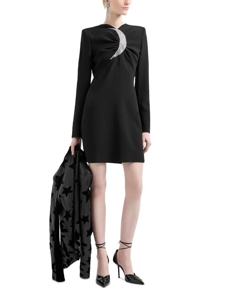 Rhinestone Moon Mini Dress