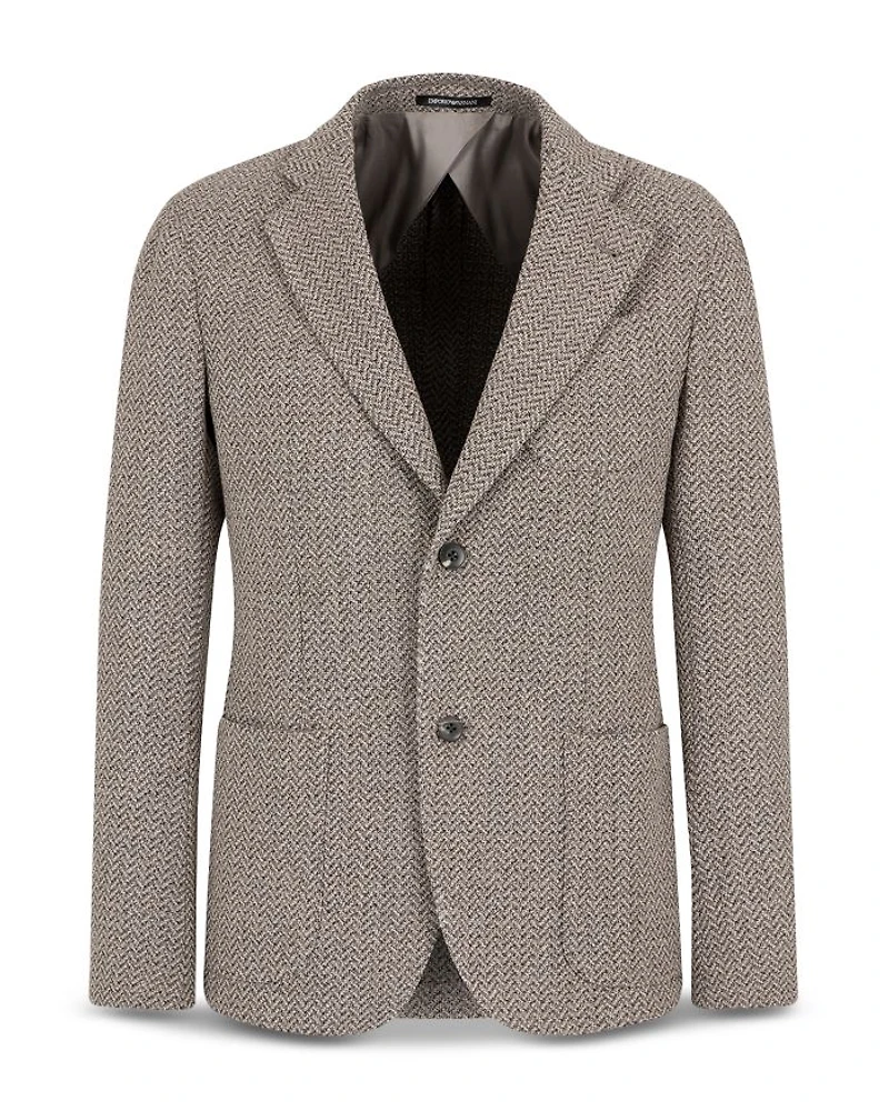 Modern Fit Knit Herringbone Sport Jacket
