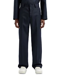 Compact Heavy Gabardine Regular Fit Wide Leg Pants