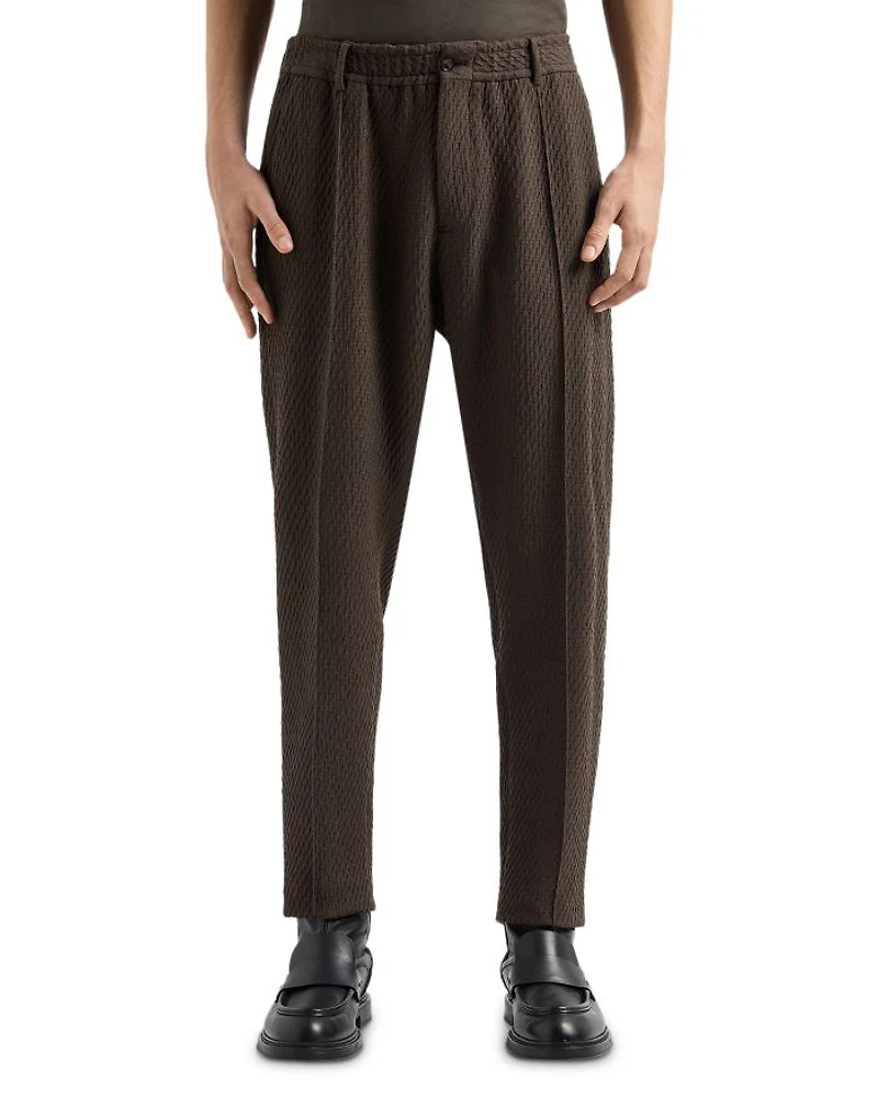 3D Effect Virgin Wool Stretch Jersey Trousers
