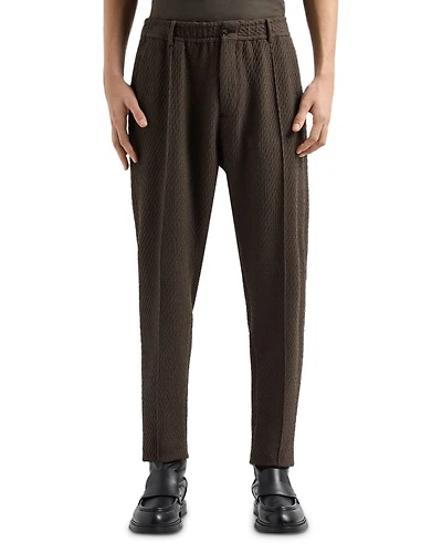 3D Effect Virgin Wool Stretch Jersey Trousers
