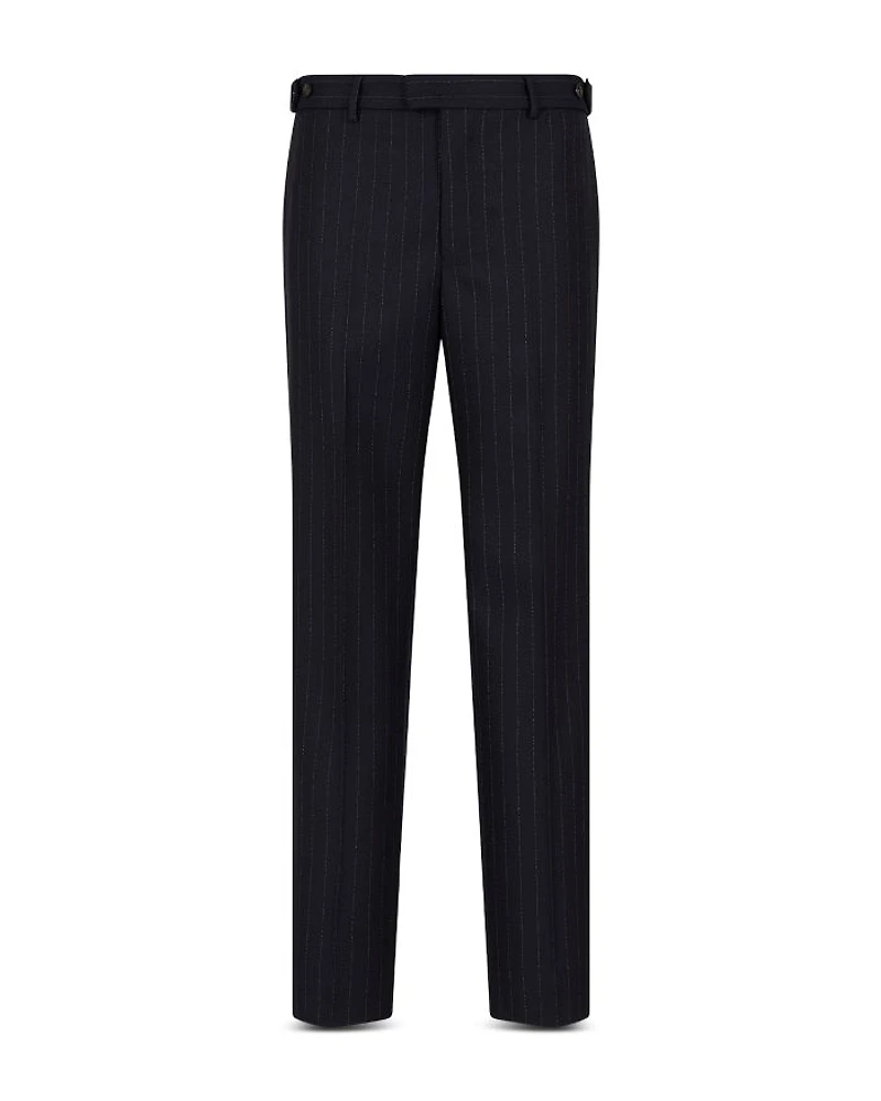 Wool Stretch Stripe Regular Fit Pants