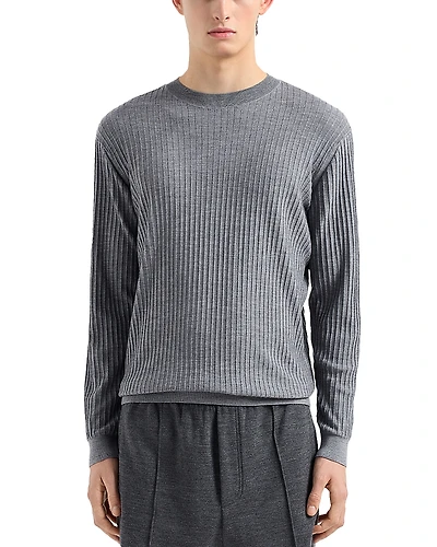 Emporio Armani Travel Essentials Ribbed Effect Wool Sweater