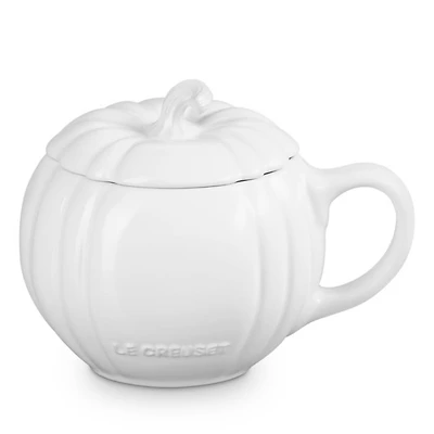 Stoneware Pumpkin Mug with Lid