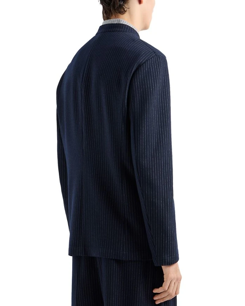 Guru Collar Pinstripe Blazer