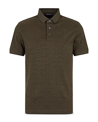 Allover Logo Flocking Jersey Polo Shirt