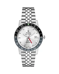 Zodiac Gmt Automatic Stainless Steel Watch, 40mm