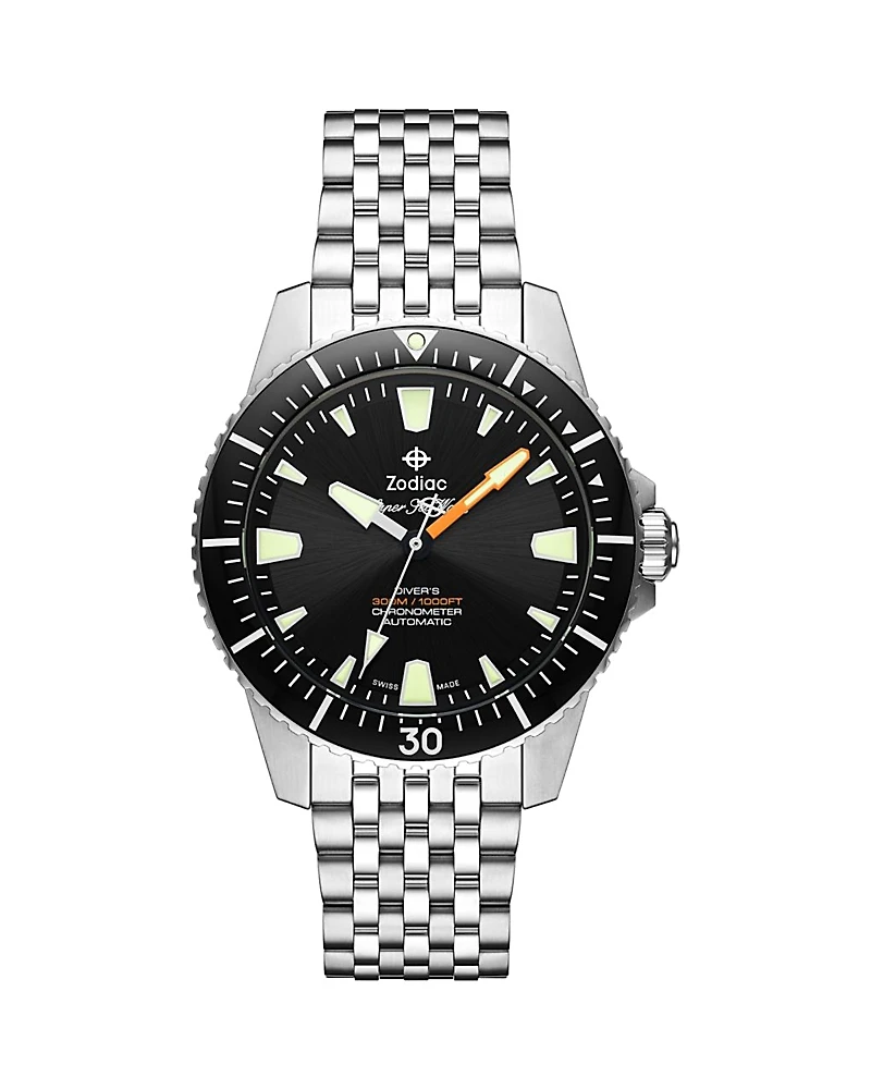 Zodiac Pro-Diver Automatic Stainless Steel Watch