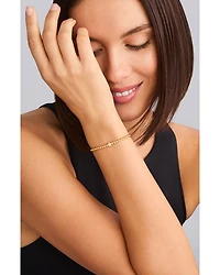 18K Yellow Gold Caviar Diamond Pavé Ball Stretch Bracelet