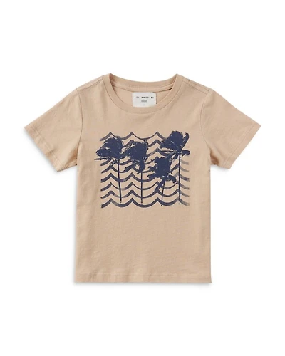 Unisex Marlow Cotton Wavy Palms Graphic Tee - Little Kid, Big Kid