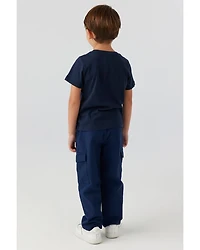 Unisex Marlow Cotton Geo Wave Graphic Tee - Little Kid, Big Kid