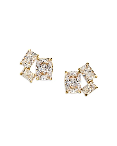 Nadri Cubic Zirconia Cluster Stud Earrings