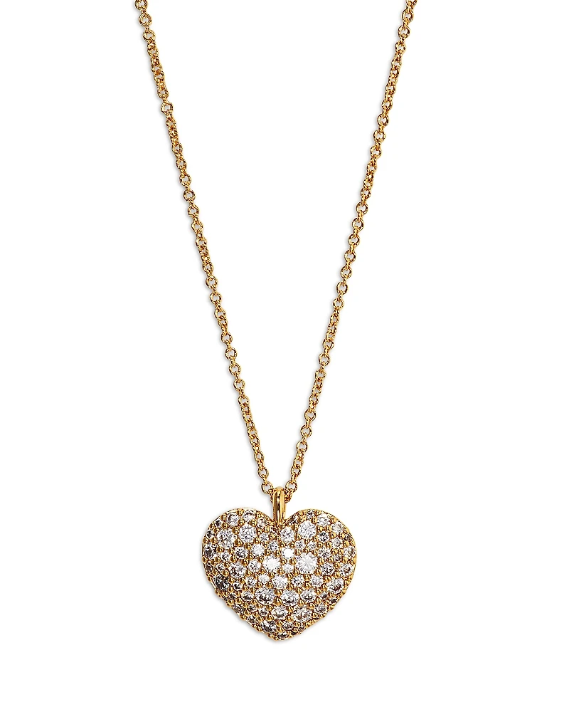Nadri Cubic Zirconia Heart Pendant Necklace
