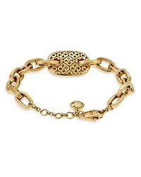 18K Yellow Gold Pavé Diamond Station Link Bracelet - Exclusive