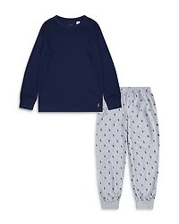 Polo Ralph Lauren Boys' Long Sleeve Tee & Printed Joggers Set - Big Kid