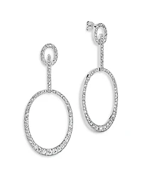 Sterling Forever Tory Oval Drop Earrings
