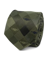 Grogu Plaid Silk Tie
