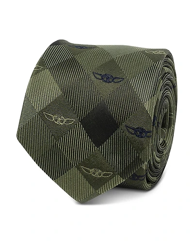 Cufflinks Inc Grogu Plaid Silk Tie