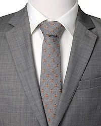 Holiday Pumpkin Herringbone Silk Tie