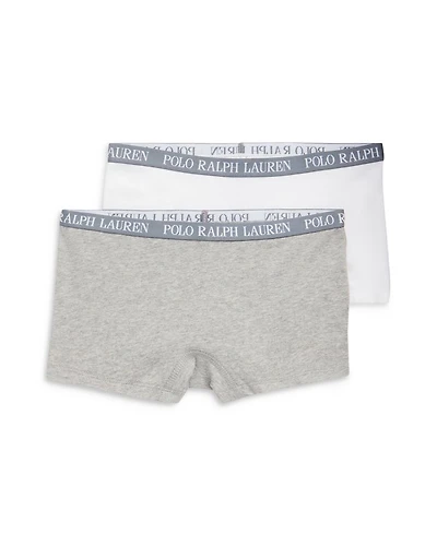 Girls' Cotton Stretch Jersey Boyshorts, Pack of 2