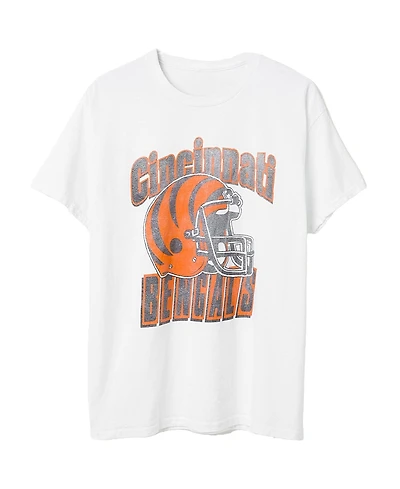 Junk Food Clothing Unisex Nfl Cincinnati Bengals Throwback Helmet Flea Market Tee