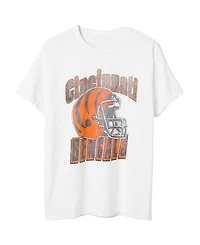 Junk Food Clothing Unisex Nfl Cincinnati Bengals Throwback Helmet Flea Market Tee