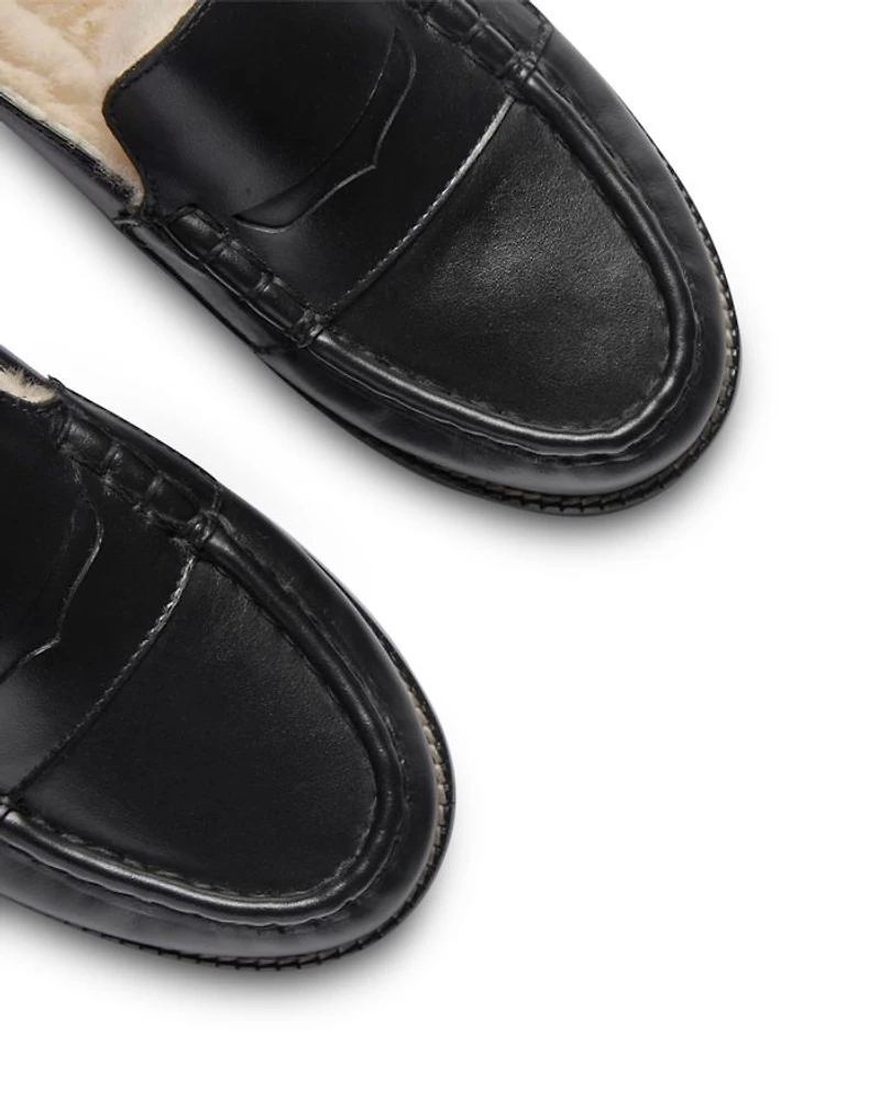 Women's Temi Shearling Lined Mule Flats