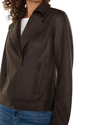 Faux Leather Moto Jacket