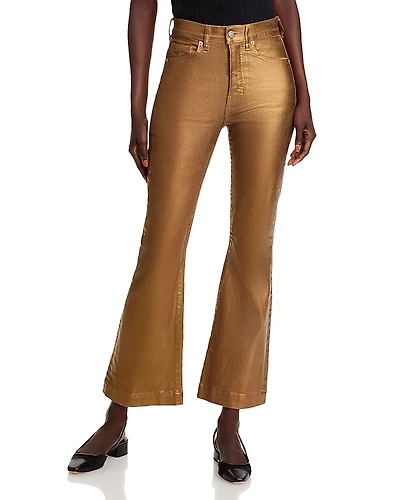 Veronica Beard Carson High Rise Coated Ankle Flare Jeans