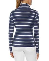 Striped Turtleneck Long Sleeve Tee