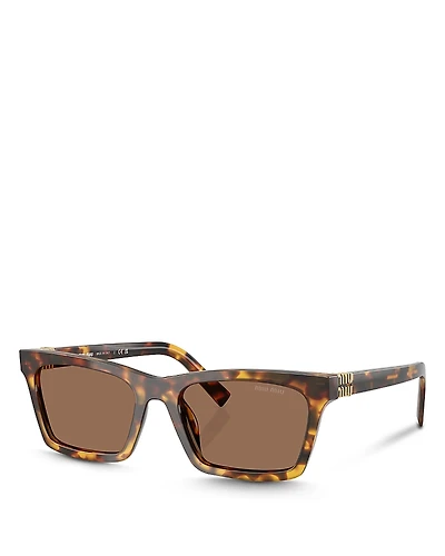 Miu Miu Signature Rectangle Sunglasses, 55mm
