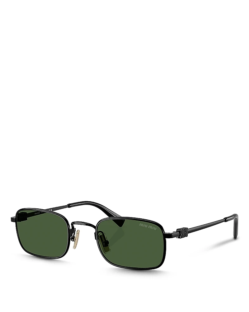 Miu Regarde Rectangle Sunglasses, 49mm