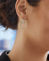 Arabella Pavé Doorknocker Drop Earrings