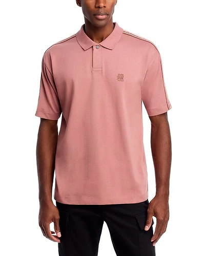 Drack Cotton Logo Taped Relaxed Fit Polo Shirt